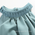 Wearing Ruffles Thin Belly Sexy Chiffon Heart Neck